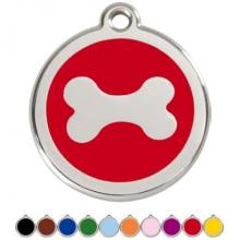 Red Dingo Dog ID Tag Dog Bone Medium